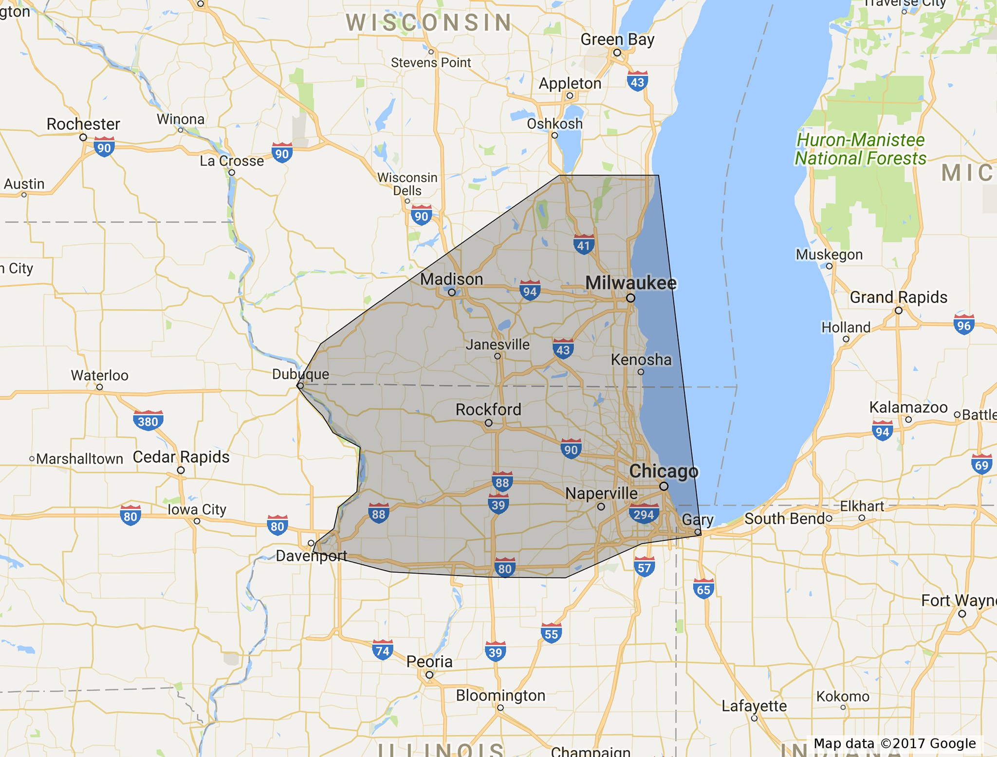 Adoption Area: Northern Illinois and Southern Wisconsin